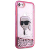 Etui Karl Lagerfeld KLHCI8LNKHCP na iPhone 7/8/ SE 2020 / SE 2022 - różowe Glitter Karl Head