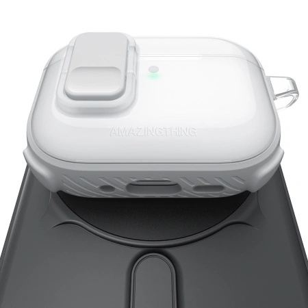 Etui AMAZINGTHING Titan Pro Mag Case Clear do AirPods Pro 3 - białe