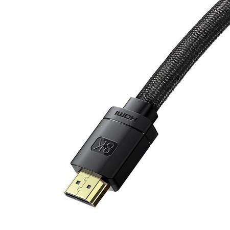 BASEUS KABEL HDMI 2.1 DO TV 8K 60HZ 3D HDR 48GBPS 1M WYSOKA ROZDZIELCZOŚĆ