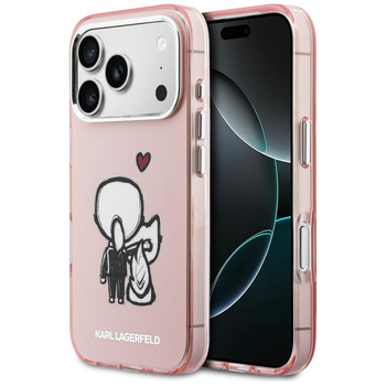 Etui Karl Lagerfeld Karl & Choupette     Back MagSafe do iPhone 17 Pro różowy