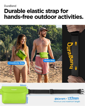 SPIGEN A620 UNIVERSAL WATERPROOF WAIST BAG 2-PACK CACTUS GREEN