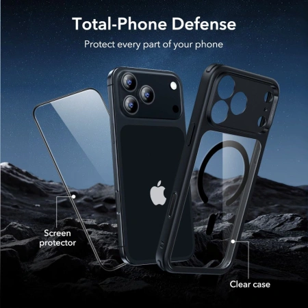 ESR ZESTAW CLASSIC HYBRID MAGSAFE DO IPHONE 17 PRO SZKŁO HARTOWANE