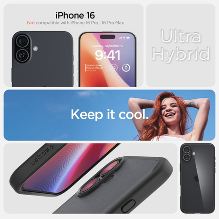 SPIGEN POKROWIEC ULTRA HYBRID DO IPHONE 16 OCHRONNY Z MAGNETYCZNYM SYSTEMEM