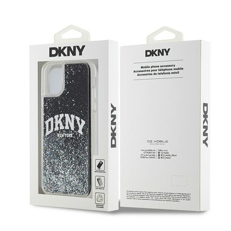DKNY POKROWIEC HARDCASE DO IPHONE 11 6.1 LIQUID GLITTER Z LOGO ZŁOTE