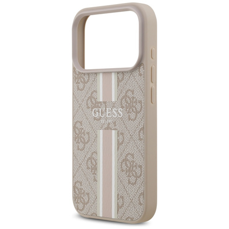 Etui Guess 4G Printed Stripes MagSafe do iPhone 17 Pro różowy