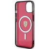 Etui Ferrari FEHMP14SURKR na iPhone 14 - czerwone Translucent Magsafe