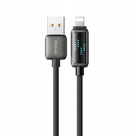 MCDODO ŁADOWARKA KABEL USB LIGHTNING SZYBKIEGO ŁADOWANIA DO IPHONE 1M LED