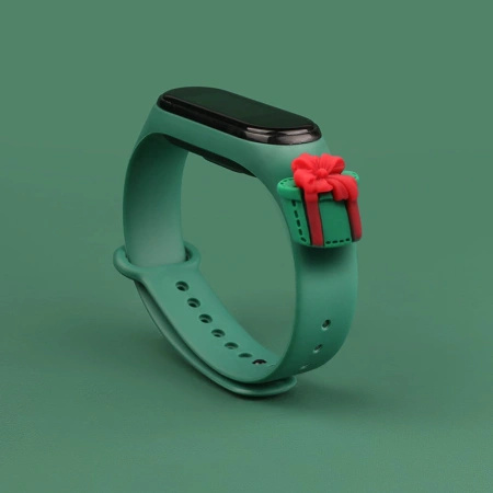 STRAP XMAS PASEK DO XIAOMI MI BAND 4 3 ŚWIĄTECZNY SILIKONOWY PASEK
