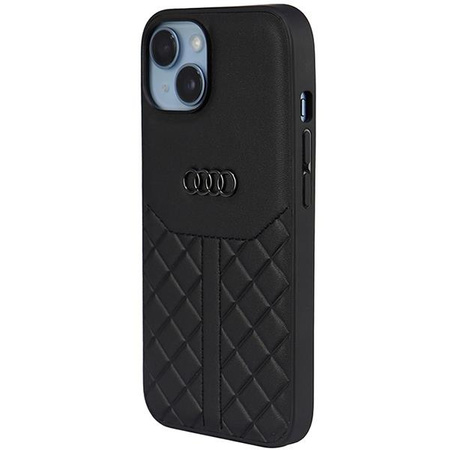 Etui Audi Genuine Leather na iPhone 14 - czarne AU-TPUPCIP14-Q8/D1-BK