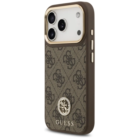 GUESS ETUI 4G STRASS LOGO DO IPHONE 17 PRO MAGSAFE Z BŁYSZCZĄCĄ