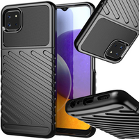 Thunder Case elastyczne pancerne etui pokrowiec Samsung Galaxy A22 5G czarny