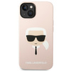 Karl Lagerfeld KLHMP14MSLKHLP iPhone 14 Plus 6,7" hardcase jasnoróżowy/light pink Silicone Karl`s Head Magsafe