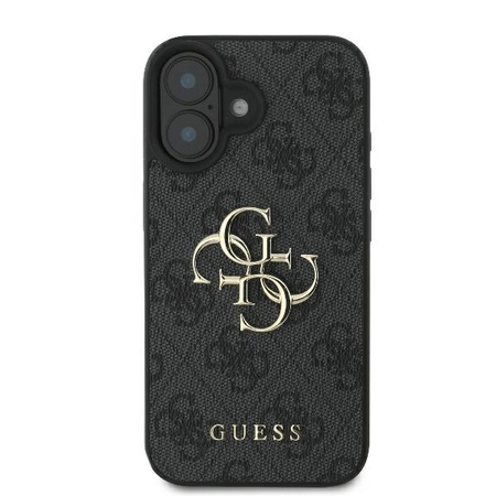 GUESS ETUI HARDCASE DO IPHONE 16 6.1 OCHRONNY POKROWIEC Z DUŻYM LOGO
