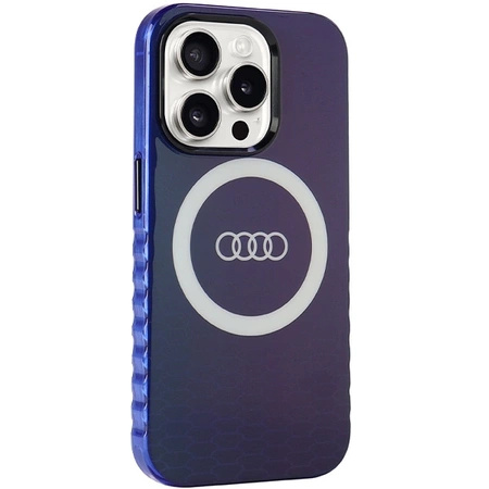 Etui Audi IML Big Logo MagSafe na iPhone 15 Pro - niebieskie