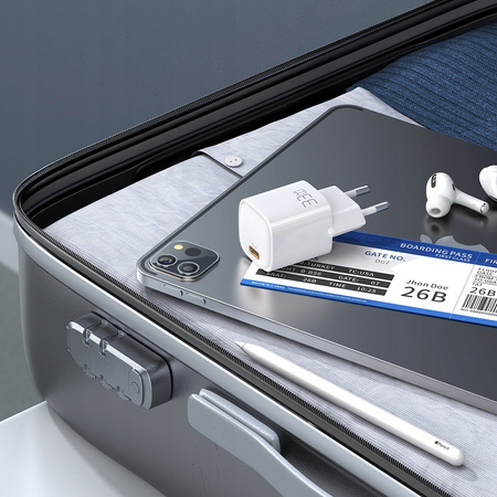 £adowarka do telefonu Mcdodo nano GaN, USB-C PD QC - 33W Bia³a