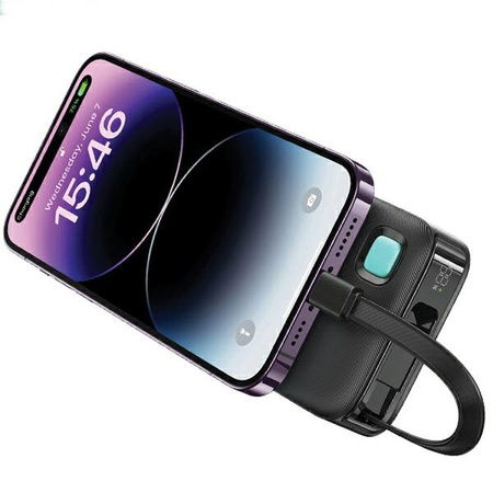 USAMS POWERBANK 10000 MAH DO LIGHTNING ZWIJANY KABEL PD 20W DO APPLE IPHONE