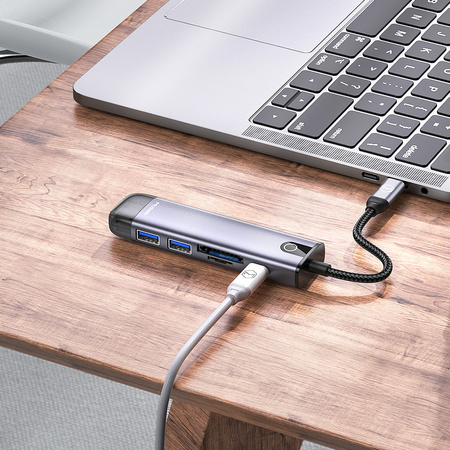 HUB do laptopa Mcdodo 6w1 USB-C HDMI 4K do Macbook