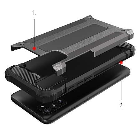Hybrid Armor pancerne hybrydowe etui pokrowiec iPhone 13 mini złoty