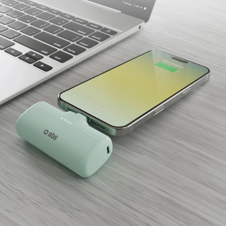 SBS POWERBANK ECOPOWER DO IPHONE IPAD SAMSUNG TELEFON 5000MAH 10W USB-C