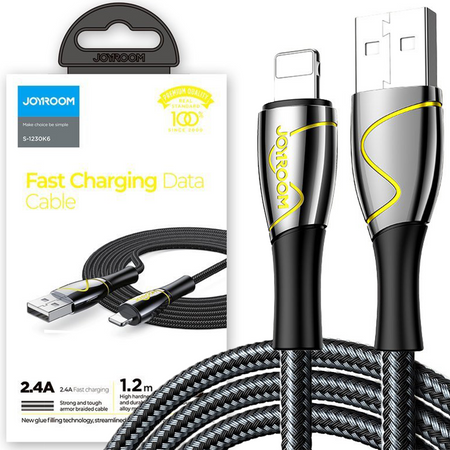 Joyroom Mermaid series kabel USB - Lightning 2,4A 2m czarny (S-2030K6)