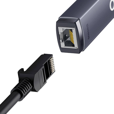 BASEUS ADAPTER USB DO RJ45 1000MBPS DO KOMPUTERA PC ŁĄCZE ETHERNET SZYBKOŚĆ