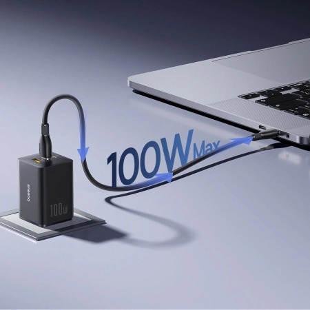 Ładowarka sieciowa Baseus EnerFill FE11 100W 2 x USB-C + USB-A - czarna