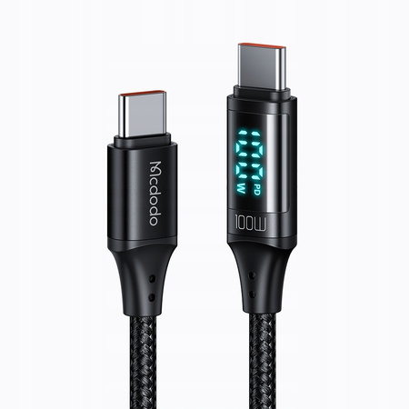 Mcdodo  Kabel do telefonu z wyświetlaczem Digital PRO  PD USB-C 100W 1,2m