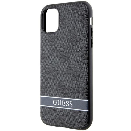 Etui Guess GUHCN61P4SNK na iPhone 11 / Xr - szare hardcase 4G Stripe