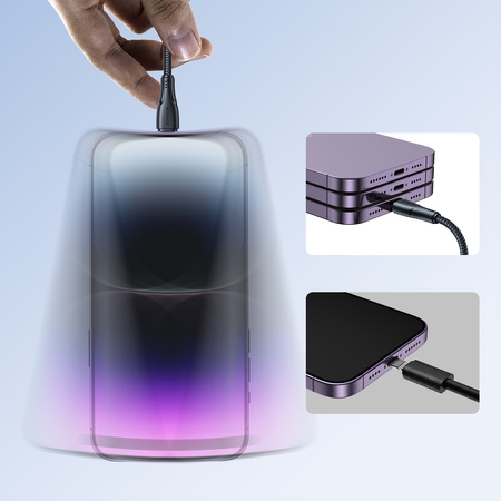 Joyroom kabel USB - Lightning 2.4A Surpass Series 2 m czarny (S-UL012A11)