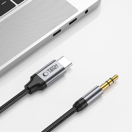 TECH-PROTECT KABEL USB-C DO AUX MINI JACK 3.5MM DO TABLETÓW SŁUCHAWEK 100CM