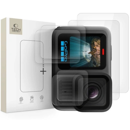 TECH-PROTECT SZKŁO HARTOWANE GLASS FIT+ DO GOPRO HERO 13 ZESTAW 2 SZTU