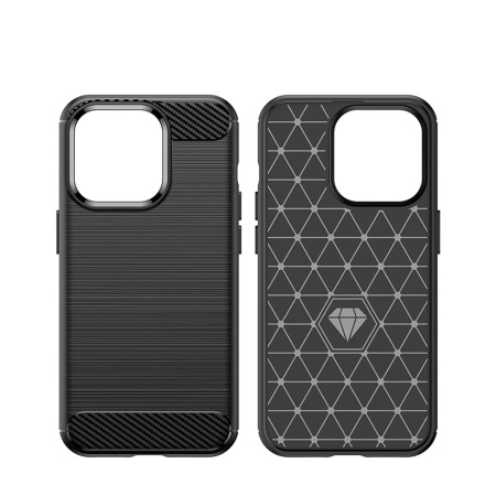 HURTEL CARBON CASE ETUI DO IPHONE 14 PRO MAX ELASTYCZNY POKROWIEC OCHRONNY