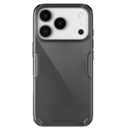 NILLKIN ETUI TPU NATURE PRO DO IPHONE 17 PRO PÓŁPRZEZROCZYSTE CZARNE