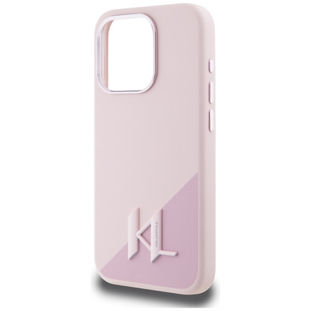KARL LAGERFELD ETUI SILICONE SHADOW METAL INITIAL DO MAGSAFE IPHONE 15 PRO