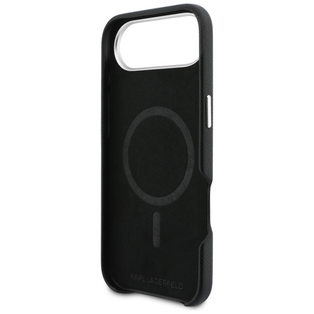 Etui Karl Lagerfeld Karl & Choupette     Head Pins Saffiano MagSafe do iPhone Air czarny