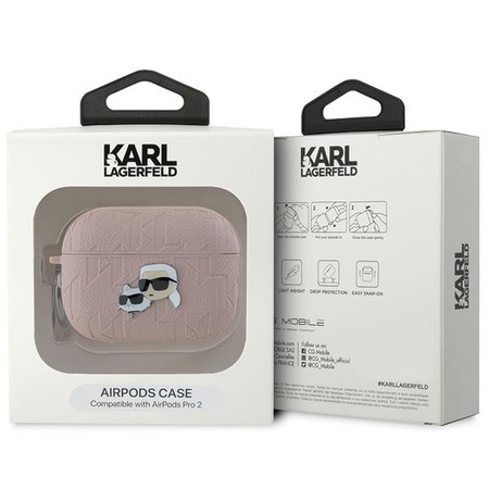 KARL LAGERFELD ETUI DO AIRPODS PRO 2 MONOGRAM KARL&CHOUPETTE Z OCHRONĄ CASE