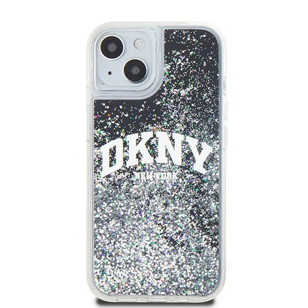 DKNY ETUI HARDCASE DO IPHONE 15 14 13 6.1 LIQUID GLITTER Z DODATKOWYM LOGO