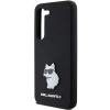 Etui Karl Lagerfeld Silicone Choupette Metal Pin na Samsung Galaxy S23 - czarne
