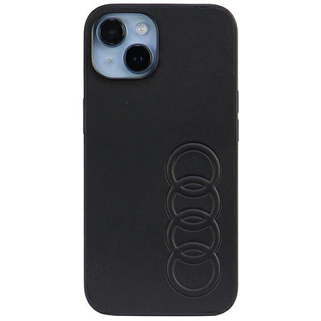 Etui Audi Synthetic Leather na iPhone 14 - czarne AU-TPUPCIP14-TT/D1-BK