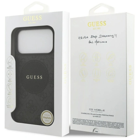 GUESS ETUI 4G CIRCLE CLASSIC LOGO MAGSAFE DO IPHONE 17 PRO MAX LUKSUSOWA