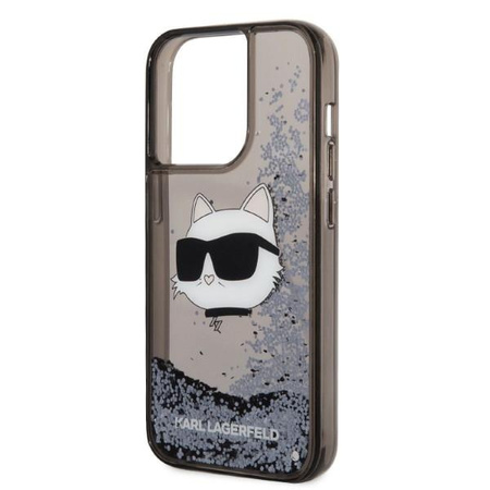 Karl Lagerfeld KLHCP14LLNCHCK iPhone 14 Pro 6,1" czarny/black hardcase Glitter Choupette Head