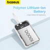 Powerbank Baseus Magnetic Mini MagSafe 10000mAh 20W z wbudowanym kablem Lightning - biały + kabel Baseus Simple Series USB-C - USB-C 60W 0.3m