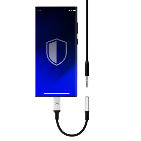 3MK ADAPTER USB-C DO JACK 3,5 MM DO TELEFONÓW Z SYSTEMEM ANDROID SŁUCHAWKI