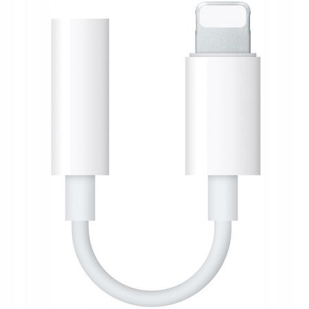 Przejściówka do telefonu Co2, kabel adapter złącze do iPhone, Jack 3,5mm, biała