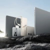 Powerbank Baseus EnerFill FC41 20000mAh 100W z wyświetlaczem cyfrowym z dwoma wbudowanymi kablami USB-C - beżowy