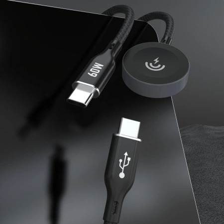 DUDAO ŁADOWARKA INDUKCYJNA 2 W 1 DO APPLE WATCH 7 8 9 PD60W USB-C SZYBKOŚĆ
