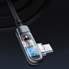Acefast kątowy kabel USB Typ C - USB Typ C 2m, 100W (20V/5A) czarny (C5-03 Black)