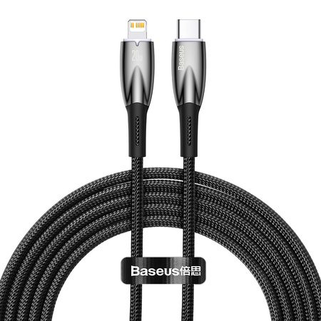 Baseus Glimmer Series kabel do szybkiego ładowania USB-C - Lightning 480Mb/s PD 20W 2m czarny