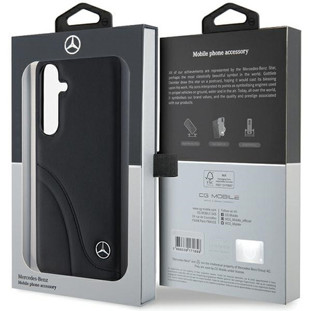 MERCEDES ETUI HARDCASE LEATHER DO SAMSUNG GALAXY S24 S921 Z FALISTYM SZWIEM