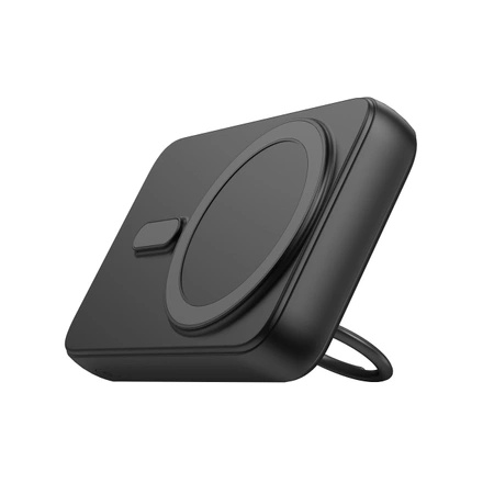 Powerbank bezprzewodowy 10000mAh Joyroom JR-W050 20W MagSafe z ringiem i podstawką - czarny